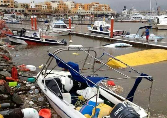 Cabo Marina day after Odile